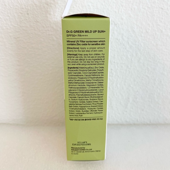 Dr.G Green Mild Up Sun+ SPF50+ PA++++ 50ml / 1.69 fl oz - Picture 3 of 4